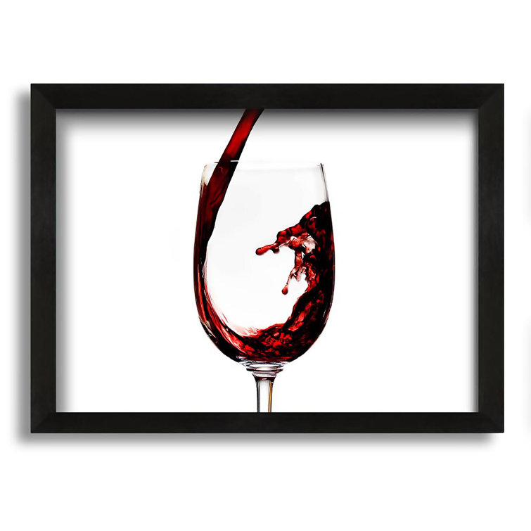 Brayden Studio Pouring Red Wine Picture Frame Photograph on Canvas